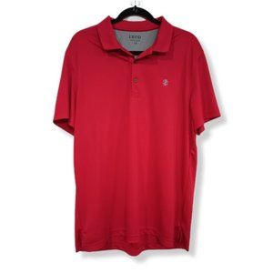 Izod Polo Shirt Adult Large Red Short Sleeve Lightweight Casual Mens. Great Cond